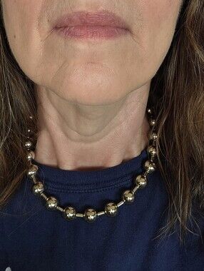 Alexa Ray Great Balls Of Fire Silver Linen Magnetic Necklace